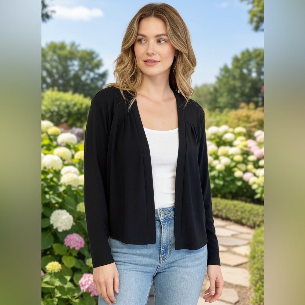 +5/$25 part of bundle package. Cato black cardigan